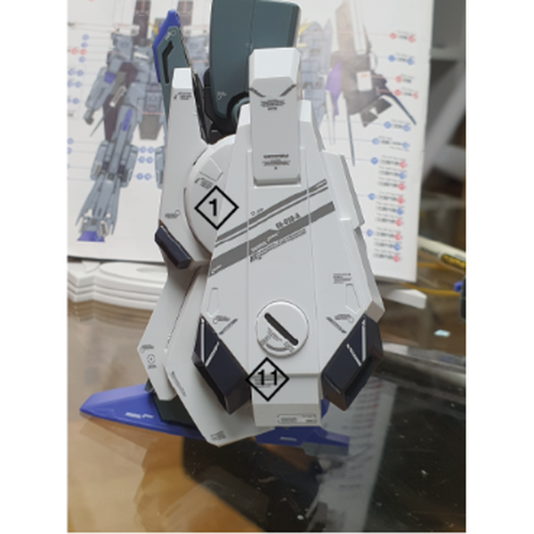 Delpi 1/100 MG Fazz Ver Ka (Gray) Water Slide Decal fitment 1