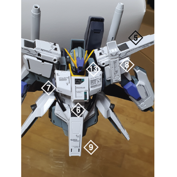 Delpi 1/100 MG Fazz Ver Ka (Gray) Water Slide Decal fitment Delpi 1/100 MG Fazz Ver Ka (Gray) Water Slide Decal fitment 3