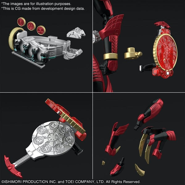 Bandai Figure Rise Standard Kamen Rider 000 Tajadoru Combo 4 close-ups of some of the detail included in this kit