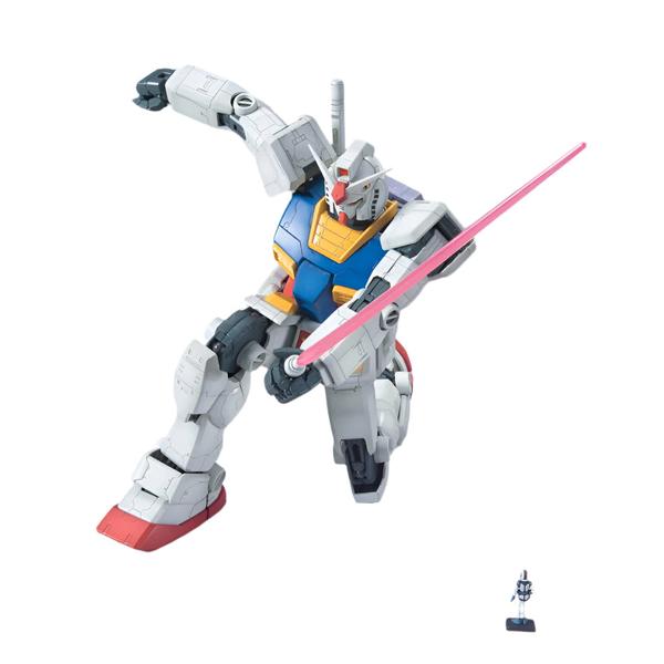 Gundam Express Australia Bandai 1/100 MG RX-78-2 Gundam Ver O.Y.W Animation Colour  action pose with light saber