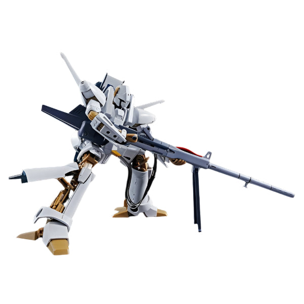 Bandai 1/144 HG L-Gaim (Heavy Metal L-Gaim) action pose with weapon. 
