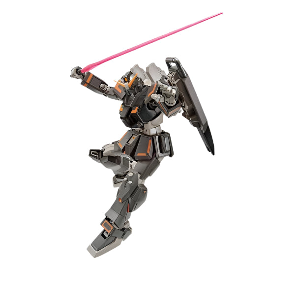 Bandai 1/144 HG GB Gundam Ground Urban Combat Type action pose with weapon. 