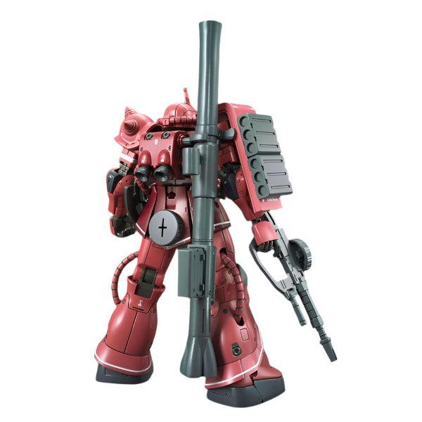 Bandai 1/144 HG Zaku II Red Comet Ver rear view with weapon