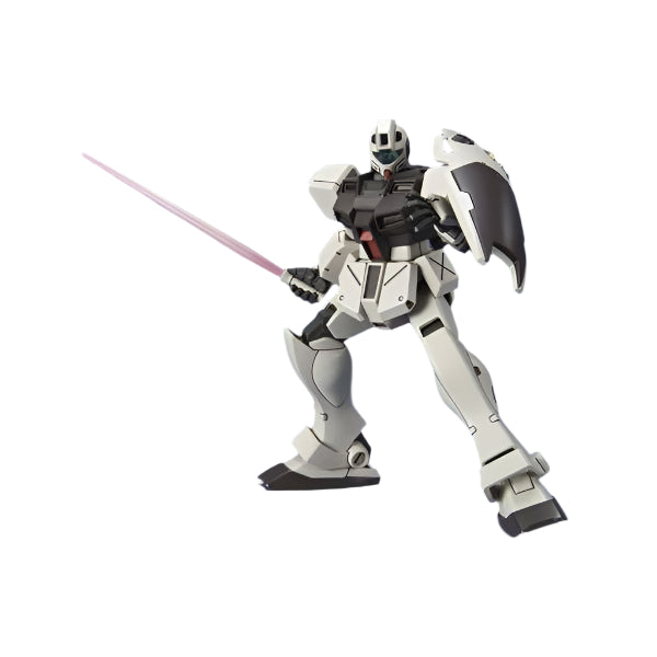 Bandai 1/144 HGUC RGM-79G GM Command action pose with weapon. 