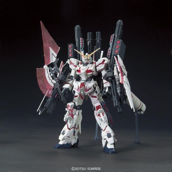 Bandai 1/144 HGUC RX-0 Full Armor Unicorn Gundam Destroy Mode Red Colour Ver. front on pose