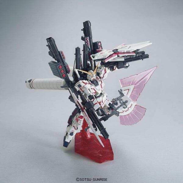 Bandai 1/144 HGUC RX-0 Full Armor Unicorn Gundam Destroy Mode Red Colour Ver. action pose 1