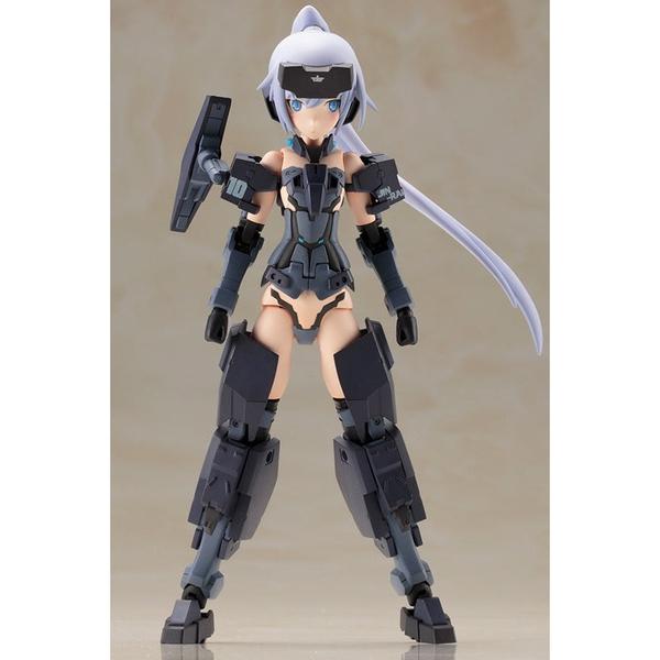 Kotobukiya 1/100 Frame Arms Girl Jinrai Indigo Ver (Reissue) front on view with shoulder weapon