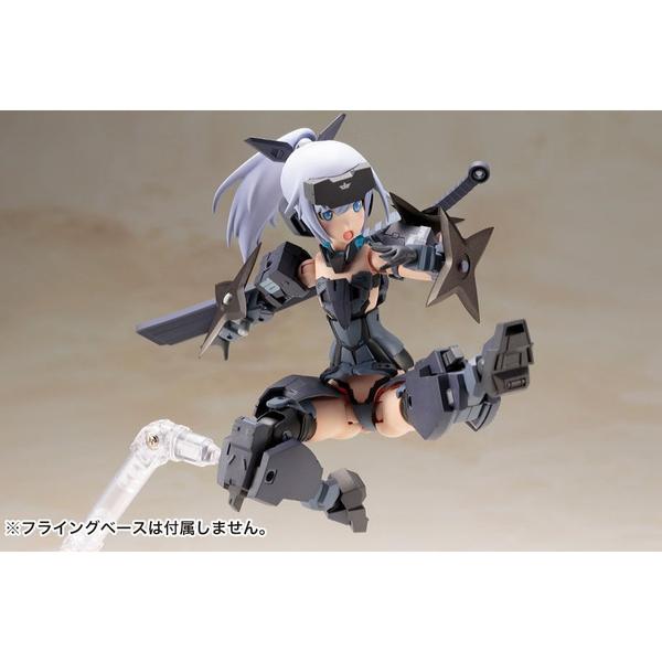Kotobukiya 1/100 Frame Arms Girl Jinrai Indigo Ver (Reissue) action pose with weapon. 