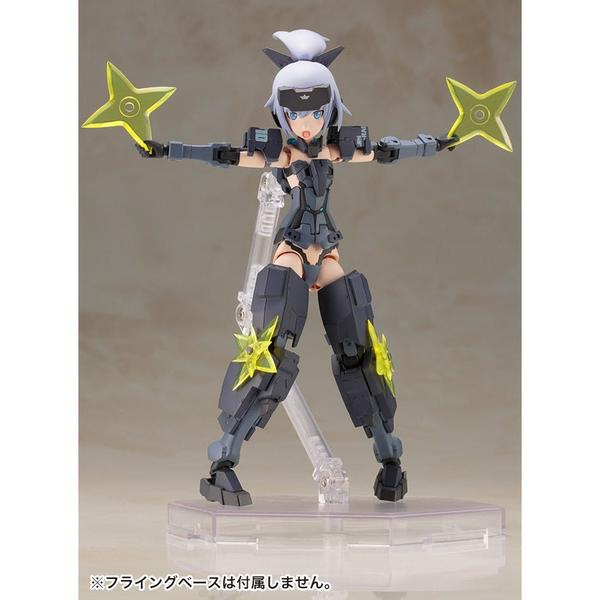 Kotobukiya 1/100 Frame Arms Girl Jinrai Indigo Ver (Reissue) with yellow throwing stars