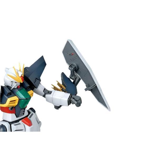 Bandai 1/100 MG GX-9901 Gundam Double X close up behind shield