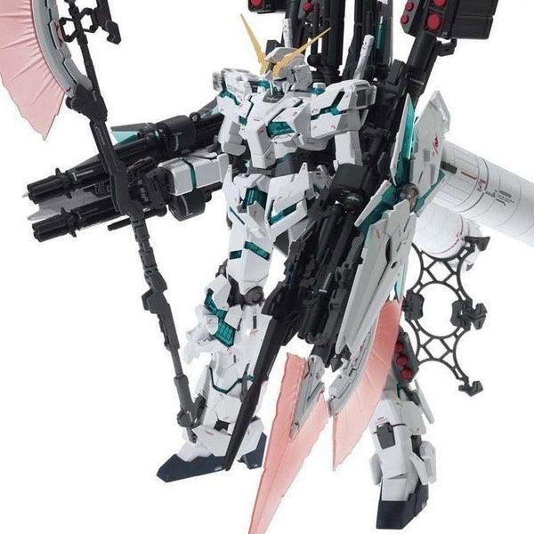 Bandai 1/100 MG RX-0 Full Armour Unicorn Ver.Ka front view with weapons