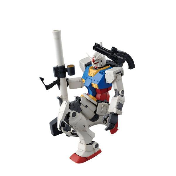 Bandai 1/100 MG RX-78 Gundam (Gundam the Origin Ver) action pose kneeling