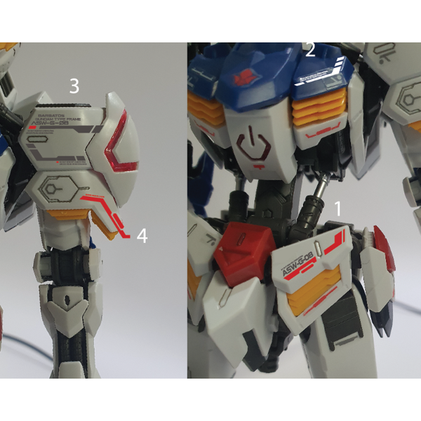 Delpi 1/100 MG Barbatos Water Slide Decal fitment 1