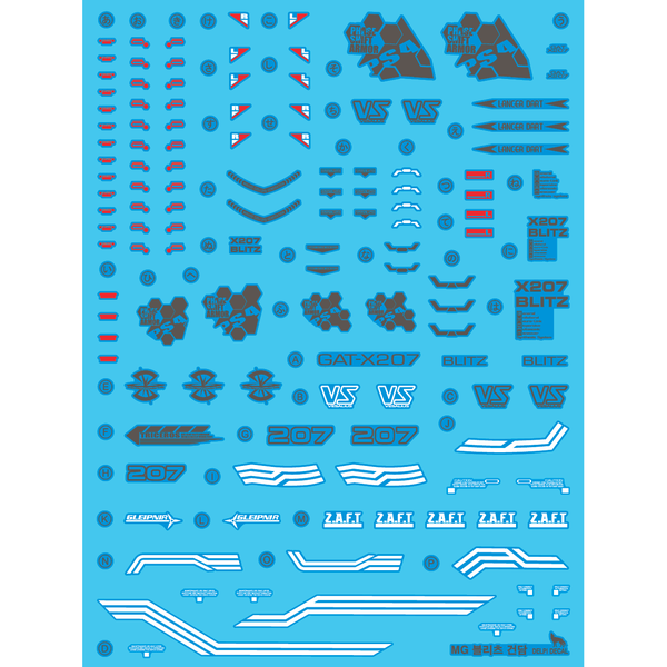 Delpi 1/100 MG Blitz Gundam Water Slide Decal