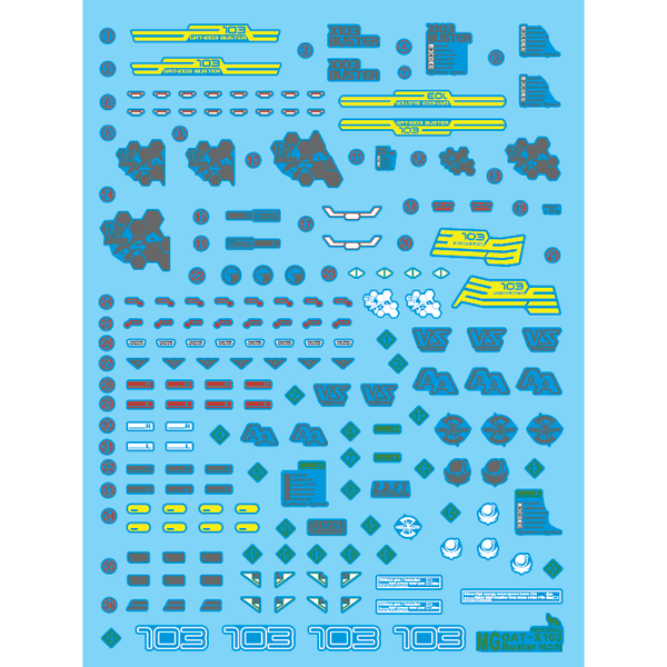 Delpi 1/100 MG Buster Gundam Water Slide Decal