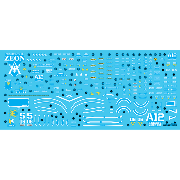 Delpi 1/100 MG Char's Zaku II Water Slide Decal