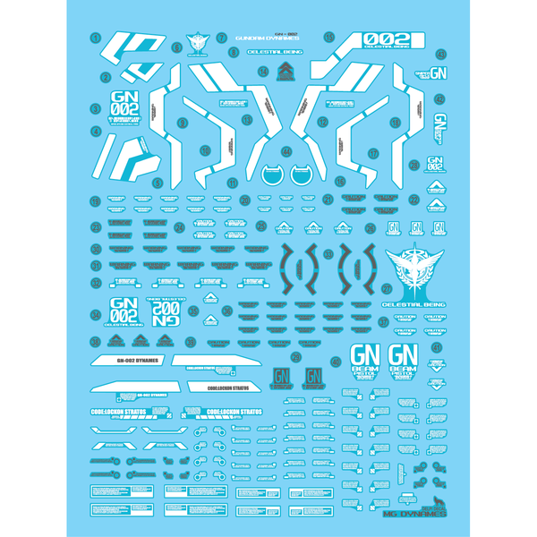 Delpi 1/100 MG Dynames Hologram Water Slide Decal