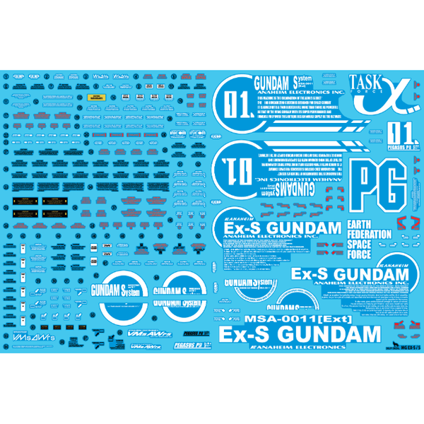 Delpi 1/100 MG Ex-S Water Slide Decal