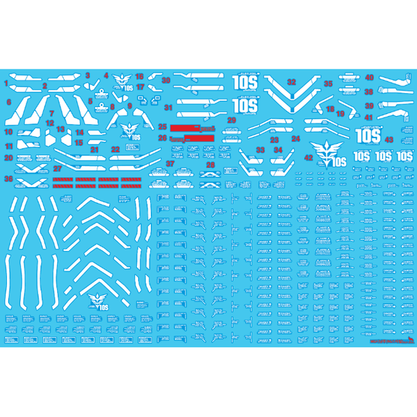 Delpi 1/100 MG Sinanju Luminous Water Slide Decal