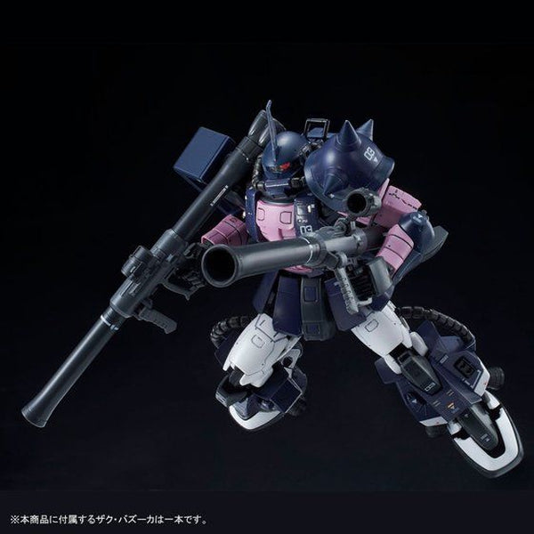 P-Bandai 1/144 RG Black Tri Stars Zaku II action pose 1