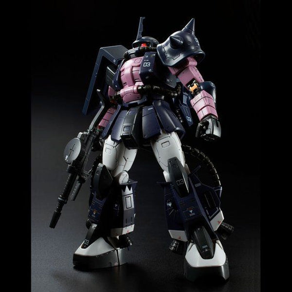 P-Bandai 1/144 RG Black Tri Stars Zaku II front on view 2