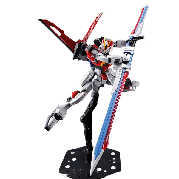 P-Bandai RG 1/144 Sword Impulse Gundam action pose with weapon. 