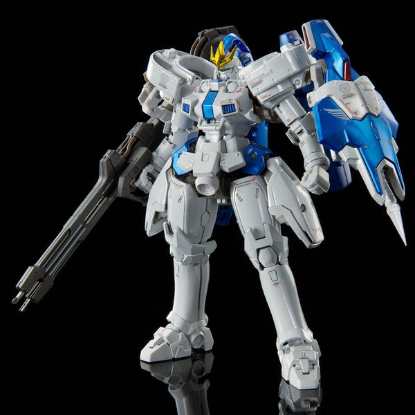 P-Bandai RG 1/144 Tallgeese III Titanium Finish front on view.