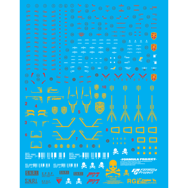 Delpi 1/144 RG Crossbone X1 Hologram Water Slide Decal