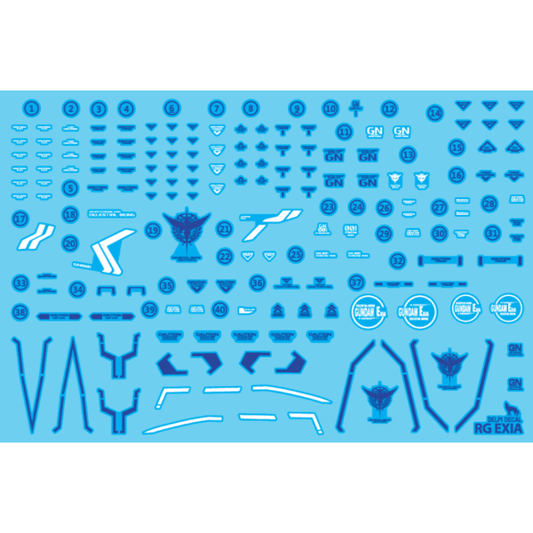 Delpi 1/144 RG Exia Water Slide Decal