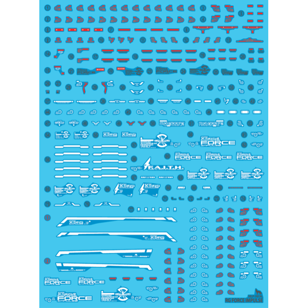 Delpi 1/144 RG Force Impulse Water Slide Decal