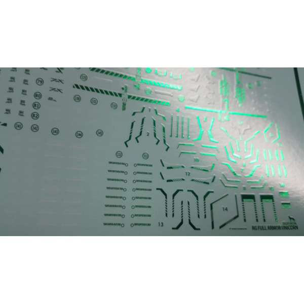 Delpi 1/144 RG Full Armour Unicorn (Last Battle Ver) Hologram Water Slide Decal holo effect