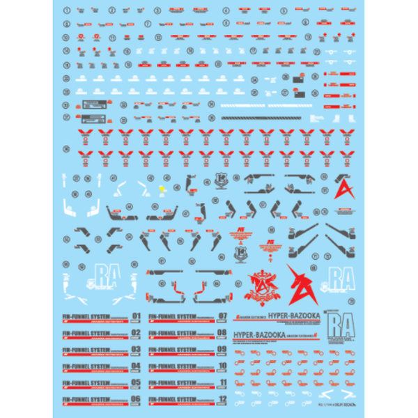 Delpi 1/144 RG RX-93 Nu Hologram Water Slide Decal
