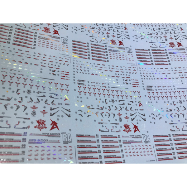 Delpi 1/144 RG RX-93 Nu Hologram Water Slide Decal hologram effect