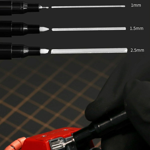 Dspiae Chrome Marker Pen different thickness of markers and sample application