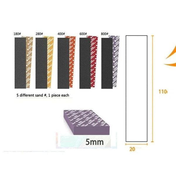 Dspaie Sanding Sponges 5 varieties of grits