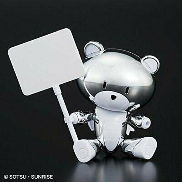 Bandai HG 1/144 Gundam Base Limited Petit Guy Silver Sparkle & Placard sitting