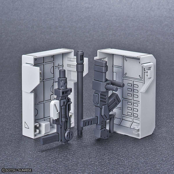 Bandai SD Gundam Cross Silhouette Gundam Ground Type backpack open with weapons