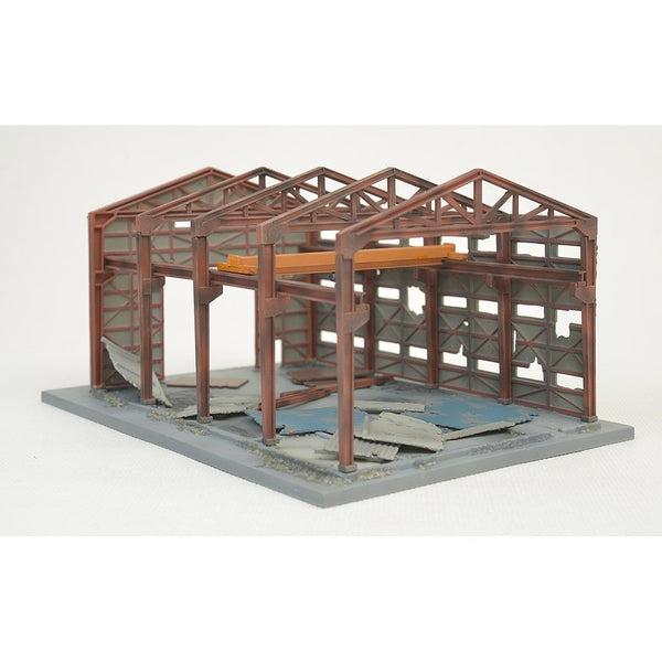 TomyTec 1/144 Dio-Com Destroyed Factory kit added wall sheeting debris